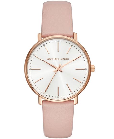 Michael Kors Women's Pyper Blush Leather Strap Watch 38mm